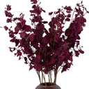 Artificial Orchid Flowers,10 PCS (Each 37'') Fake Orchid Artificial Orchids Long Stem Artificial Flowers Fake Silk Flowers for Indoor Outdoor Wedding Home Office Decoration(Burgundy)