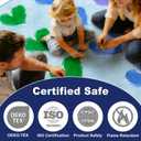 Classroom Rug Elementary Hearts 5'x7'6'' for Preschool,Blue, Seats 20, 4'11" x 7'7"