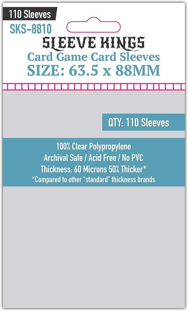Sleeves Sleeve Kings (63.5x88mm, 110ct) Clear (Medium - MTG)