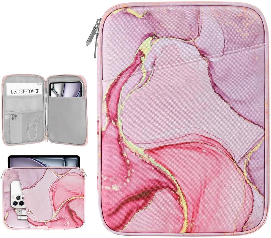 Dadanism 13 Inch Tablet Sleeve Bag Carrying Case for iPad Pro 13" M4 2024, iPad Air 13", iPad Pro 12.9", Samsung Galaxy Tab S10+ Plus/S9 FE+/S9+ Plus 12.4", Remarkable Paper Pro 11.8", Cloudy Pink