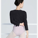 Daydance Girl's Women's Dance Top Wrap Cotton Cardigan Shrug Sweater for Ballet L