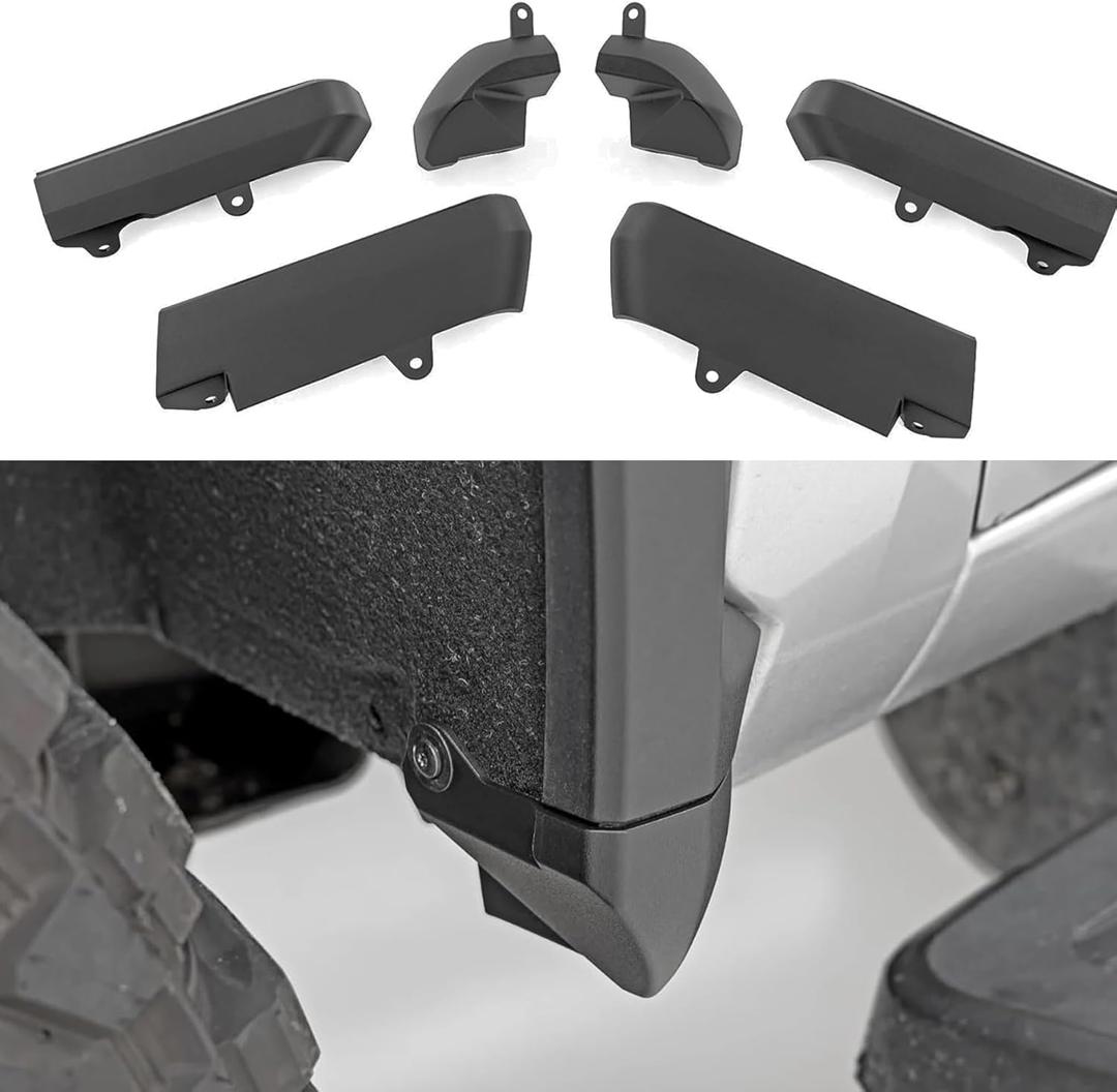 Mud Flaps Delete Compatible with Chevy Silverado 2500/3500HD (2020-2025) Accessories Splash Guards All Weather Fender Guard Mudguards Sediment Protection No Need to Drill Holes
