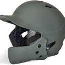 CHAMPRO HX Gamer Plus Batting Helmet with Reversible Jaw Guard (Medium, Graphite)