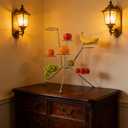 Exploded Fruit Bowl: Exploding Fruit Bowl Stand, Fireworks On the Dinner Table, Stainless Steel Aesthetic 360 Display Rack, Creative Centerpiece For Home Kitchen Counter & Dining Table Decor(Silver)