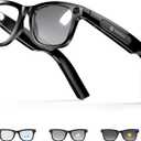 EarlySincere 2026 Ai Smart Glasses for Men Women, 8mp 4k Hd Camera Glasses, 410mah Battery, Supports Photo/Video/Audio Recording, Ai Voice Control, Ai Glasses with Bluetooth Calling(photochromism)