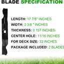 Aeagle High Lift Blade 33 inch Deck for MTD Cub Cadet Troy Bilt Walk Behind 742-04154 942-04154A 742-04154A 942-04154 CC760 CC760ES CC800 TBWC33XP 12A-764M799 2 Pack