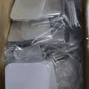 200 Sets 50mm/ 2 Inch Button Press Supplies Square Button Parts DIY Fridge Magnets Craft Set Including Magnet, Metal Cover, Plastic Back Cover, Pins, Transparent Film, Blank Paper (Plastic)