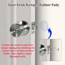 Satin Nickel Door Knob with Lock and Key Round Ball Lock Interior/Exterior Door Knob for Bedroom Or Bathroom (1 Pack)