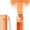 JISULIFE 3 IN 1 Handheld Mini Fan - Portable Fan & Power Bank & Flashlight, 19H Max Cooling, USB Rechargeable, Pocket-Sized for Travel, Cruise, Concerts, Makeup, Summer Gifts for Women(Tropical Coral)