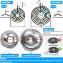 Upgraded WB30M1 WB30M2 Electric Stove Burners Replacement for GE Hotpoint Stove Element,Electric Range Burner Stove Coil for GE Stove Burner Replacement Parts,for GE Stove Top Element Burner (4 Pack)