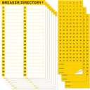10 Sheets Breaker Panel Labels & 7 Breaker Catalog Stickers, Waterproof Durable Self-Adhesive Electrical Stickers