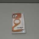 for iPhone 17/16/15/14/13promax Mobile Phone Case Creative Skeleton Z-Shaped Anti-Fall Heat Dissipation Metal Frameless Magnetic Bracket (Orange,iPhone17Promax)