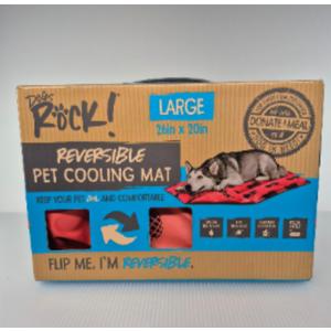 Dogs Rock Reversible Cooling Mat Water Resistant Indoor/ Outdoor Large 26x20