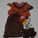 Liitrsh 6 Pcs Kids Native American Costume Sets Boys Girls Indian Costume Holiday Party Fancy Dress Cosplay, Size M