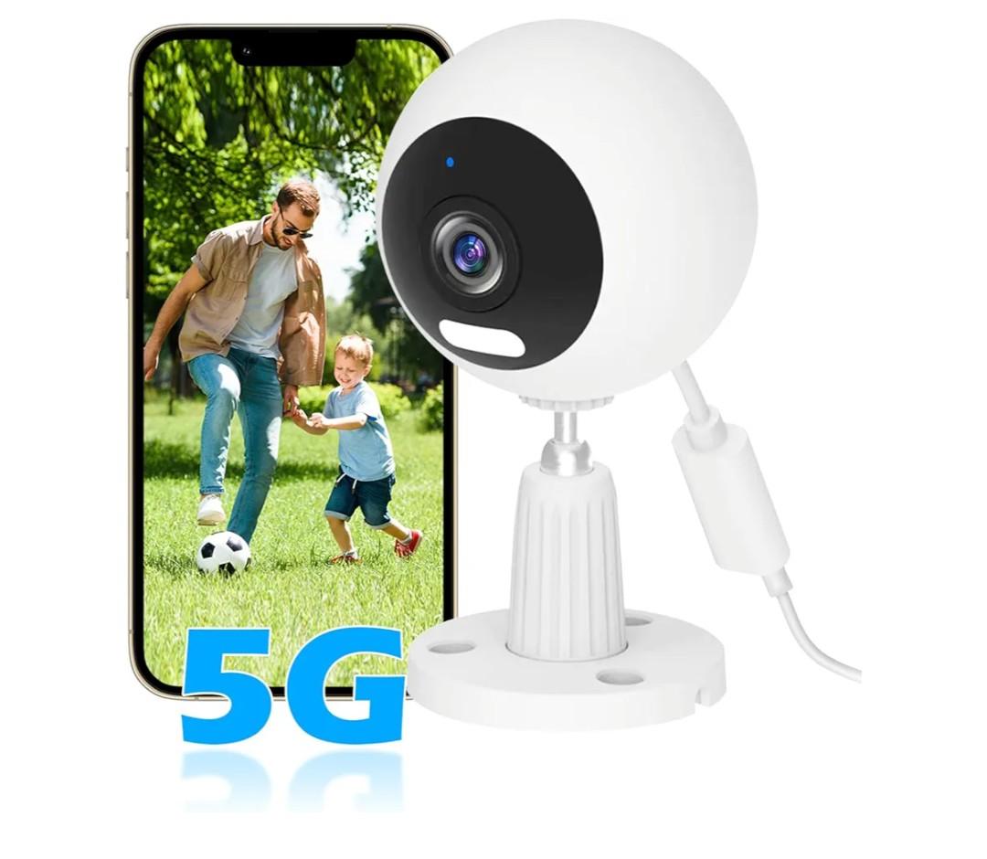 5G Cameras for Home Security,3MP Outdoor Indoor Security Camera for Baby/Elder/Dog/Pet/Nanny, WiFi Baby Monitor, 3 Alarm Modes, 3 Night Vision, IP66 Waterproof, 24/7 SD Recording/Cloud