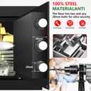 1.3 Cubic Feet Small Fire Safe Box for Home, Fireproof Safety Lock Box with Digital Keypad, Spare Keys and Removable Shelf, Personal Security Home Safes for Money, Jewelry, ID Documents