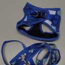 SCENEREAL Small Dog Harness and Leash Collar Set, Step in No Pull Soft Mesh Dog Harnesses for Small Medium Sized Dogs Puppy and Cats Outdoor Walking, No Chock Reflective Vest Harness, Blue Plaid S (S: Chest Girth: 14.5"-16")