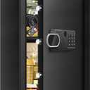 3.3 Cuft Safes for Home Use Fire and Water Proof, Anti-Theft Digital Security Safe Box With Programmable Keypad & Spare Keys, Home Safes Water and Fireproof for Documents Money Valuables