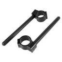 Motoforti Aluminum 50mm Clipon Handlebar Replacement Fit for Fork Diameter 50mm Universal Cafe Racer Tilt Angle 8° 7/8" BarsBlack
