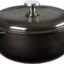 Lodge Manufacturing Company EC6D18 Enameled Dutch Oven, 6 qt, Midnight Chrome
