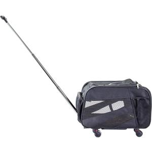dbest products Pet Smart Cart, Medium, Black, Rolling Carrier with wheels soft sided collapsible Folding Travel Bag, Dog Cat Airline Approved Tote Luggage backpack (20.0"L x 11.0"W x 11.0"H)