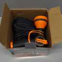 Giraffe Tools Garden Hose 25FT Lightweight Lay Flat Water Hose Kink Free Flexible Hose with 9 Spray Function Nozzle, Black