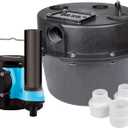 Little Giant WRSC-6 115-Volt, 1/3 HP, 2760 GPH Compact Under Sink Drainosaur Automatic Sump Pump/Basin System with 10-Ft. Cord, Black/Blue, 506065