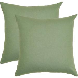 RELY+ Cotton Throw Pillow Covers 20x20 Inch Set of 2 Sage Green Decorative Zippered Cases for Couch Bedroom Sofa Living Room Decoration Gifts Outdoor & Indoor Square Pillow (Covers Only)
