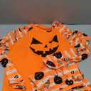 Family Matching Halloween Pajamas Set, Halloween Pumpkin Print PJs Sets 2 Pieces Loungewear Sleepwear Adult (X-Large)
