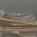 SpaceAid Bamboo Water Bottle Organizer with Labels, Kitchen Pantry Water Bottle Storage Rack for Cabinets, Home Cup and Bottle Holder Shelf Organizers, 2 Pack 4-Slot, Hold 8 Bottles