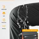 TBMPOY Womens 15" Long Hiking Shorts Below Knee Length Cargo Capri Bermuda Water Resistant Lightweight Stretch 3 Pockets (Black)