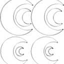 8 Pcs/4 Sizes Metal Wire Moon Frame for Dream Catcher Rings - Crescent Wreath Form Tool Craft Supplies for Macrame, DIY Home Wall Hanging Projects, Floral Crafts, and Half-Shaped Decoration Hoops