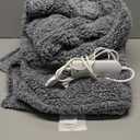 Heated Blanket Heated Throw, Electric Blanket 50"x60" Heating Blanket with 8 Hours Auto Off 10 Fast Heating Levels Machine Washable Sherpa Heated Blanket with Overheating Protection (Gray)