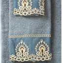 Daniel's Bath & Beyond 3 Pc Towel Crown Blue