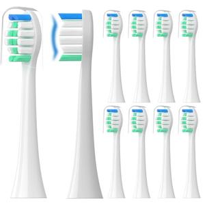 Replacement Toothbrush Heads Compatible with Philips Sonicare：10 Pack Soft Replacement Electric Brush Head for 4100 5100 6100 HX9023/65 W Optimal Plaque Control Snap-on System