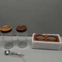 Set of 2 Large Glass Food Storage jar, 100 FL OZ (3000ml) Glass Flour Canister with Airtight Bamboo Lids for Kitchen Corner, BPA-Free Flour Container for Sugar, Ground Coffee, Rice and Dry Food