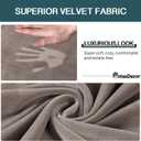 FantasDecor 4 Piece Sofa Velvet Couch Covers for 3 Cushion Stretch Slipcover with Individual Seat Cushion Elastic Furniture Protector for Pets, Machine Washable (Large Sofa, Taupe)