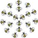 WILLBOND 60 Pieces Bee Embroidered Patches Bee Iron on Patch Cute Applique Patches for Clothing Bags, Jackets, Jeans, Hats, Clothes DIY Decoration