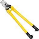 24 Inch Heavy Duty Cable Cutter, Carbon Steel Wire Rope Cutter for Aluminum and Copper Wire Rope, Multi-Functional Labor Saving Long Arm Wire Cutter Pliers with Ergonomic Design