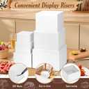 Redants 6 PCS Buffet Risers, Large Food Risers for Buffet Table, Food Display Risers for Party, White Acrylic Boxes Dessert Table Display Set, Risers Display Stands (Size 10" 9" 8" 7" 6" 5", White)