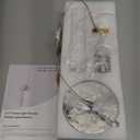 Pendant Lights Kitchen Island, 6500K Modern Kitchen Island Lights Brushed Nickel, 1 Pack Ceiling Lighting Fixtures with Crystal Bubble, Integrated LED Hanging Light for Dining Room Restaurant