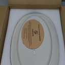 famiware Serving Platter, Oval 15.59/14.3/12.9inch Serving Dishes for Entertaining, Serving Bowls, Microwave Safe, Stoneware Serving Trays for Party, Food, Turkey, Cheese, Ocean Series, Vanilla White