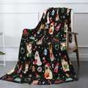 Christmas Cats Fuzzy Fleece Blanket, Soft Cozy Throw Blankets for Couch, Bed, Sofa, for Boys Girls Kids, Cat Lovers 50"x40" (White9)