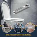 Grab Bars for Shower, 2 Pack 16-Inch Anti-Slip Shower Handles for Elderly, Safety Shower Grab Bar, Stainless Steel Handicap Grab Bars for Bathroom (Polished Nickel 1" Diameter)