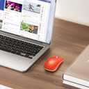JOYACCESS Wireless Gaming Mouse, Slim Portable USB Mouse for Laptop, Computer, PC (Orange Red)