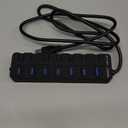 USB hub,7 Port USB 3.0 Hub,VEMONT USB Splitter with Individual On/Off Switches and Lights, 4ft/1.2m USB HUB Long Cable, USB Extension for Laptop and PC Computer