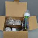 Dr. Brown's Anti-Colic Options+ Narrow Glass Baby Bottle Starter Set with Level 1, 2, and 3 Nipples, Silicone Sleeves, Soft-Touch Brush, Travel Caps, and HappyPaci, 0m+