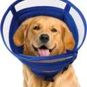 Soft Dog Cone for Dogs After Surgery,Foldable Dog's Cone Collar,Adjustable E Collar Alternative to Stop Licking,Pet Cones for Dog,Doggy Surgery Collar,Dogs Recovery Collars & Cones,Blue,L (Neck Girth:13.4"-17.3")