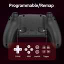 IWGAME Wireless Controller for PS-5/PC, Hall Effect Joysticks & Triggers Gaming Controller with Programmable/Remap/Turbo/LED Light Functions, 3.5MM Headphone Jack, Dual Vibration(Black)