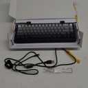 ATTACK SHARK X85 Wireless Mechanical Gaming Keyboard with Knob Hot Swappable BT/2.4GHz/USB-C Side Print PBT Keycaps 75% Gasket Keyboard RGB Coiled Cable Linear White Jade Switch for PC/MAC/Win